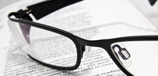 Glasses on a book